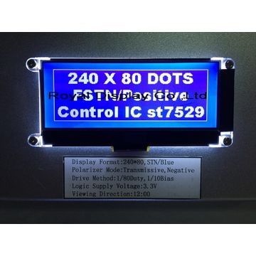 Positive 240x80 Dots Matrix Lcd Module Amber LED Hintergrundbeleuchtung FSTN