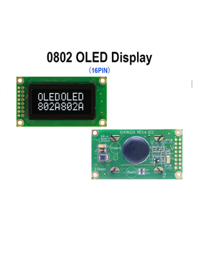 Charakter 8X2 LCD-Modul-Anzeige paralleles Serien-SPI mit optionaler Farbe