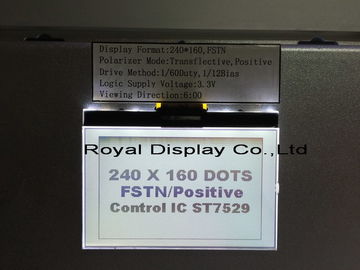 Stromversorgung 3.3V grafisches LCD-Modul mit weißer LED Hintergrundbeleuchtung ST7586S