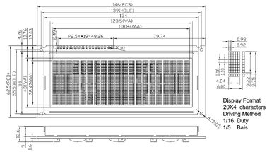 Charakter LCD-Modul nach Maß für Telefon/Hausautomation