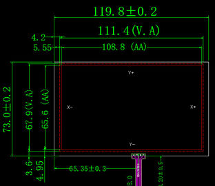 5 Zoll-Touch Screen Lcd-Anzeigen-Modul, Touch Screen Tft Lcd Öl-Beweis