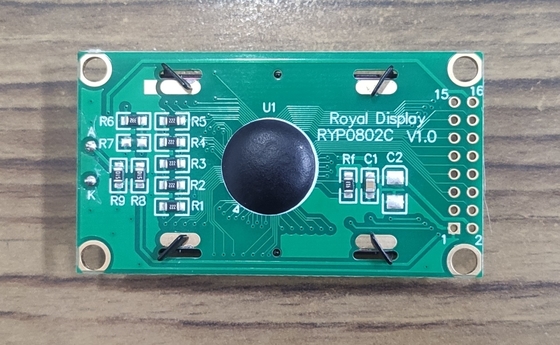8X2 FSTN/Positive Character Monochrom LCD-Display mit weißem LED-Schwarzlicht