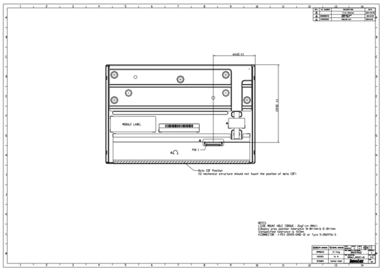 G101ice Innolux 10,1' TFT-LCD-Modul 1280*800 RGB schwarzer De-Modus