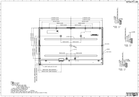 23.8 Zoll Innolux TFT-LCD-Modul R238hca-L3b 1920*1080 Full HD 16,7m Bildschirm