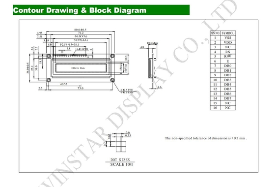 2.4' 100*16 Punkte Monochrom OLED Modul Industrie-/Medizinische Anzeige WEG010016A