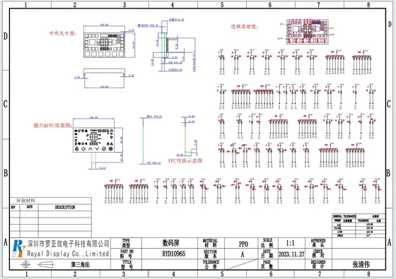 angepasste 7-Segment-LED-Anzeige Mono-Weiß-Farb-Panel-Meter Industriequalität