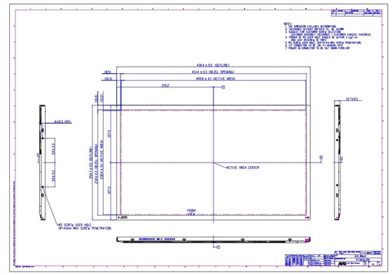 18.5'' TFT LCD Modul 1366*768 RGB LVDS Schnittstelle AUO Original Anzeige Kleine MOQ