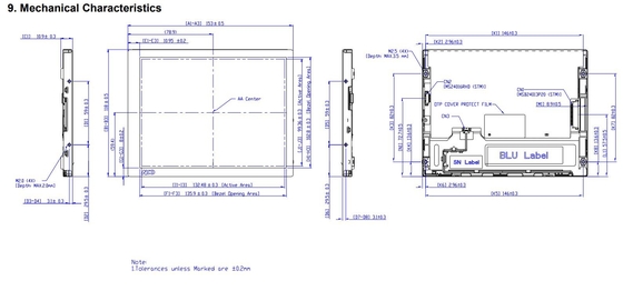 6.5'' TFT LCD G065VN01 640*RGB*480 Breite Temperatur AUO Original hoher Kontrast hell Kleines MOQ