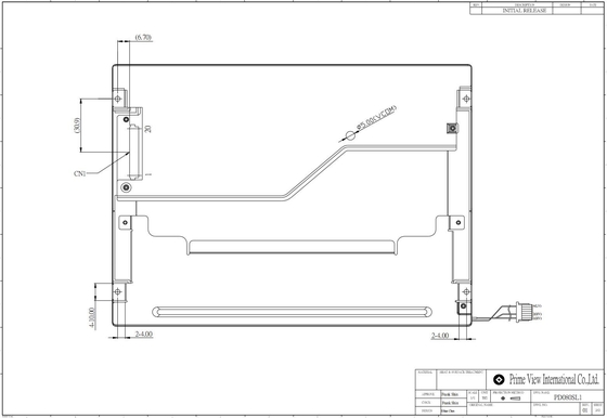 8' TFT LCD PD080SL1 PVI 800*600 RGB CCFL-Display Industrie-Touch-Wide Temperatur