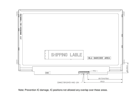 11.6' TFT LCD Modul 1366*768 RGB LVDS Schnittstelle AUO B116XW03 V0 für Laptop