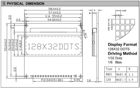 128*32 Grafik-LCD-Modul mit ST7921 Hintergrundbeleuchtung 3.3V Monochrome Farbe anpassbare industrielle Anzeige