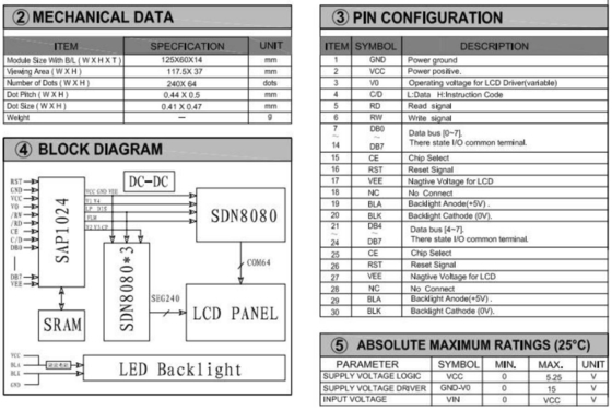 240*64 Graphische FSTN-LCD-Module mit PCB-Großbildschirm