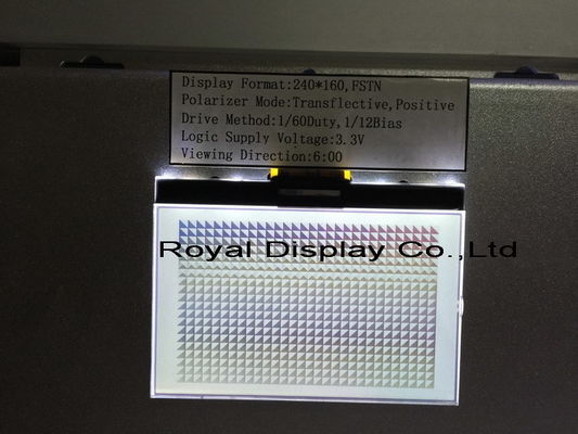240X160 Punkte STN UC1611S mit weiße Farbeinfarbigem grafischem Touch Screen Modul LCD-Zahn-Modul