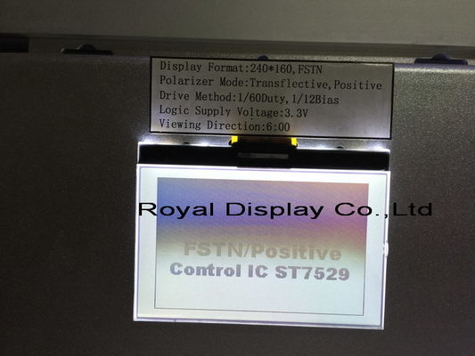240X160 Punkte STN UC1611S mit weiße Farbeinfarbigem grafischem Touch Screen Modul LCD-Zahn-Modul