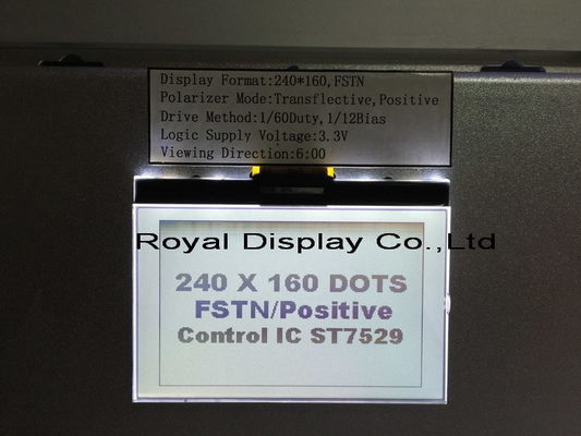 240X160 Punkte STN UC1611S mit weiße Farbeinfarbigem grafischem Touch Screen Modul LCD-Zahn-Modul