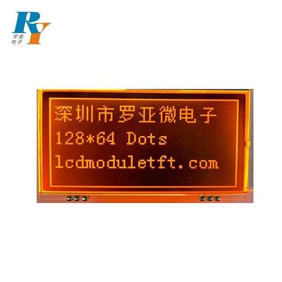 Heißes Verkaufs128x64 Dots St 7565p orange Blacklight Transmissive LCD Löten der Modul-Anzeigen-FSTN FPC