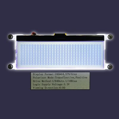 Großhandels-240*64 grafische LCD ST7565R parallele YG Stn Gray Positive LCD Anzeigen-reflektierender Polarisator PFEILER FPC der Fabrik-