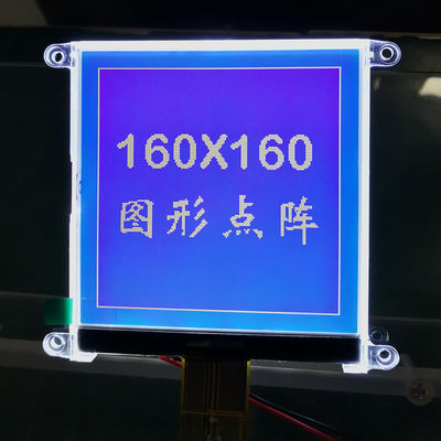 Anzeige blaue ROHS 160*160 60mA grafische LCD UC1698u Zahn-FSTN DOT Matrix LCD ISO