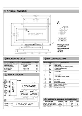 Großhandels-Anzeigen-Modul LCD-Platte Cog/COB 128X64 Blacklight grafische Mono-LCD