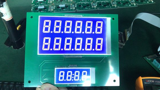 Kundengebundenes Brennstoffaufnahmenegatives Blau des schirm-STN Transmissive mit weißer BlacklightDispenser-Brennstoffaufnahme-Maschine LCD-Anzeige