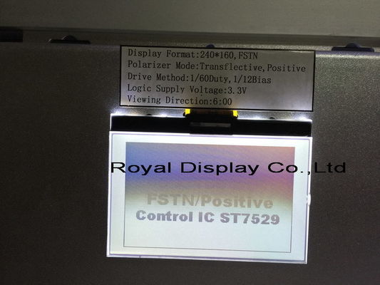 Anzeigen-Modul der Stn-Grau-240X160 Dots Graphic LCD paralleles Lcd Anzeigen-FFC
