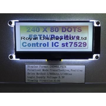 Positive 240x80 Dots Matrix Lcd Module Amber LED Hintergrundbeleuchtung FSTN