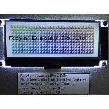 Positive 240x80 Dots Matrix Lcd Module Amber LED Hintergrundbeleuchtung FSTN