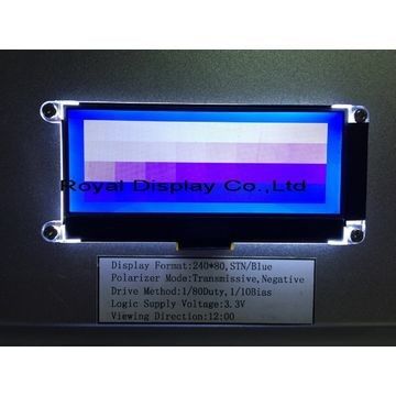 Positive 240x80 Dots Matrix Lcd Module Amber LED Hintergrundbeleuchtung FSTN