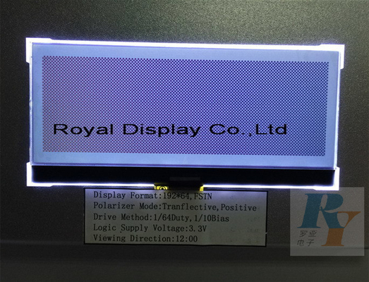 192X64dots FSTN grafischer positiver LCD zeigen einfarbiges Zahn LCD-Modul an