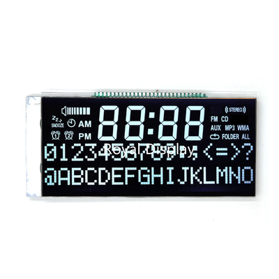 12 Uhr kundenspezifische Anzeigen-einfarbiges Segment LCD LCD-Platten-VA