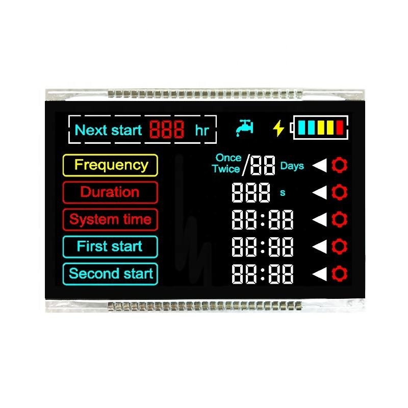 Einfarbige Art des Stellen-Hersteller-VA LCD segmentiert kundenspezifisches LCD-Anzeigen-Modul