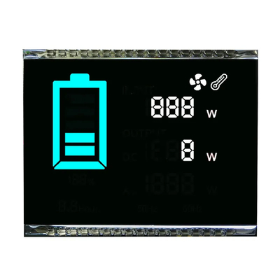 Größere Ansicht, benutzerdefinierte VA-7-Segment-Anzeige, 4-stellige LCD-Anzeige, PIN-Verbindung, mit Hintergrundbeleuchtung