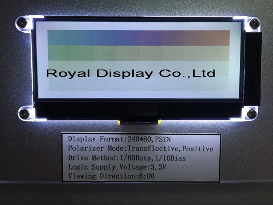 240*80 Grafik-LCD-Modul FSTN 6H Breittemperatur-ST7529 COG Industrieanzeige