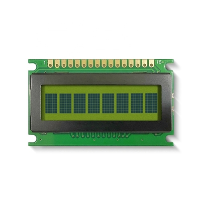 8*1 Zeichen-LCD-Modul 6H STN Gelb-Grün Positive Weite Temperatur mit Hintergrundbeleuchtung Industrieanzeige