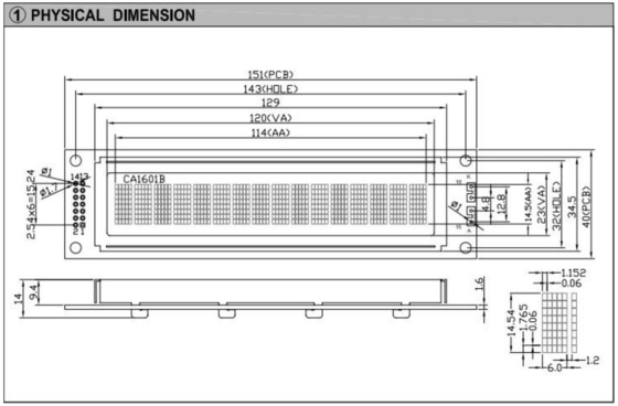 LCD-Modul mit Hintergrundbeleuchtung