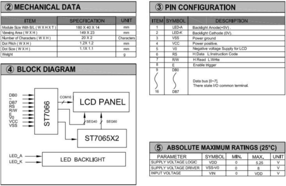 20*2 2002 Zeichen-LCD-Modul Großformat-Wide-Temperatur-Industrieanzeige