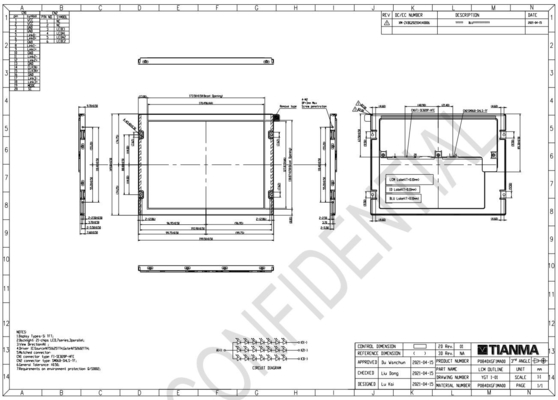 8.4'' 1024*768 RGB TFT LVDS-Schnittstelle hoher Kontrast, helles, breites Temperatur-LCD Modul