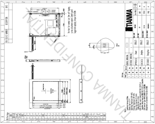 5.7'' 320*RGB*240 6H QVGA-Wide-Temperatur kostengünstiges LCD-Modul