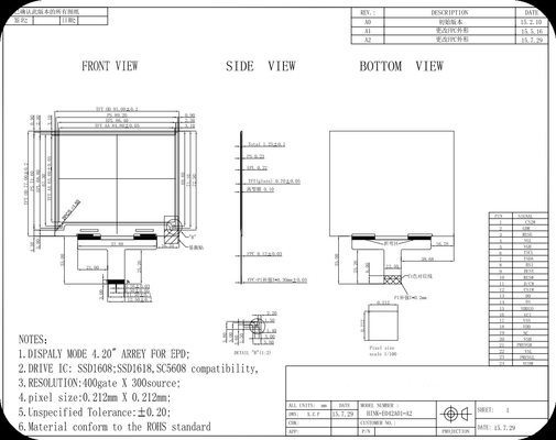 HINK 4.2' 400*300 SSD1608 MCU Schnittstelle E-Papier-Display EPD
