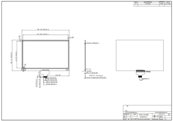 7.5' 4 Farbe 880**528 SSD1677 FFC E-Papier-Display EPD