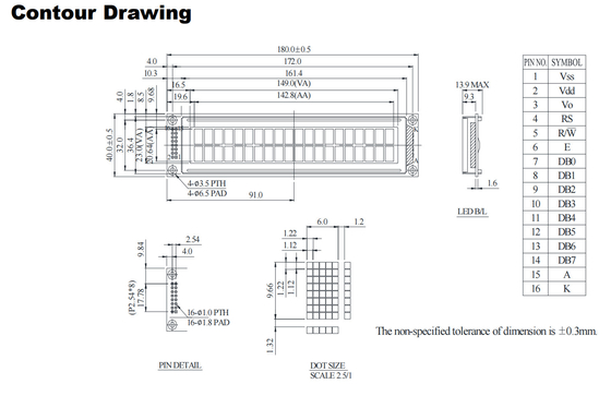 20*2 FSTN STN Charakter Monochrom ST7066U Weittemperatur-LCD-Modul