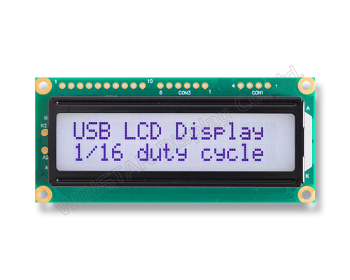16*2 Zeichen USB-Schnittstelle FSTN STN LCD-Modul Winstar ersetzen industrielle Verwendung