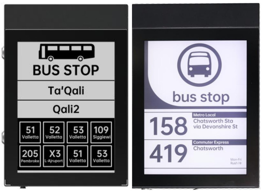 13.3'' Monochrom E-Papier Anzeige Bus-Stopp-Schild Unterstützung Anpassung