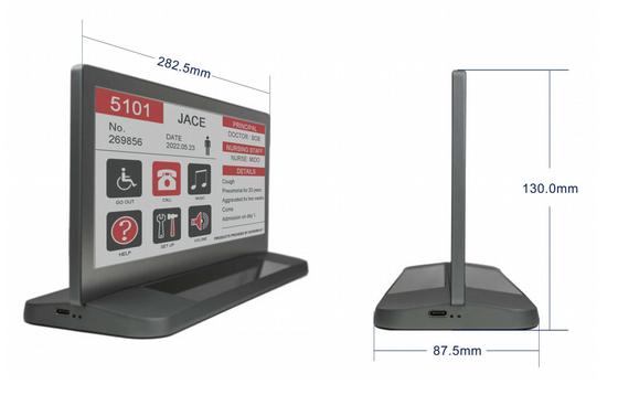 10.85'' 3 Farbe solarbetriebene 1360*480 E-Tinte Display Schreibtisch Namensschild