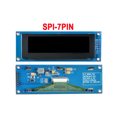 Anzeigen-Modul des Prüfer-SSD1322 grafisches Oled 256x64 mit Opetional-Licht