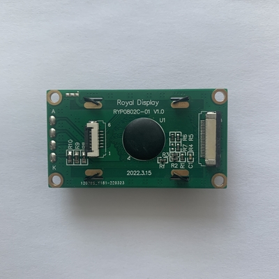 STN Gelb Grün 8*2 LCD-Modul NT7066U 0802 Zeichen-LCD-Display