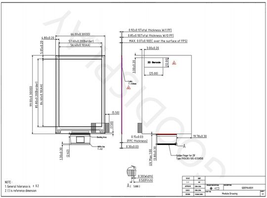 4.0' 400*600 Vollfarb-reflektierendes Standard-E-Papier-Display